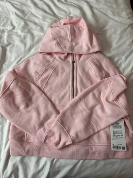 Lululemon scuba Oversized Half Zip Strawberry Milkshake