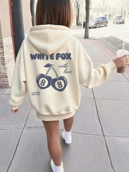 Comfortable And Casual Girl Hoodie - Cherry Print, A New Fashionable Loose Long Sleeved Top For Students, Suitable For Daily Wear, Play, And Outdoor Exploration In Autumn And Winter