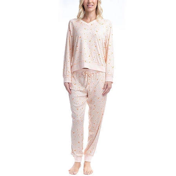 Ocean Pacific Women's Sandy Sundown Long Sleeve Pajama Set