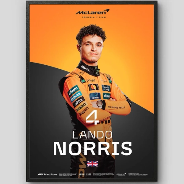 McLaren Formula 1 Team Lando Norris Driver Series Poster