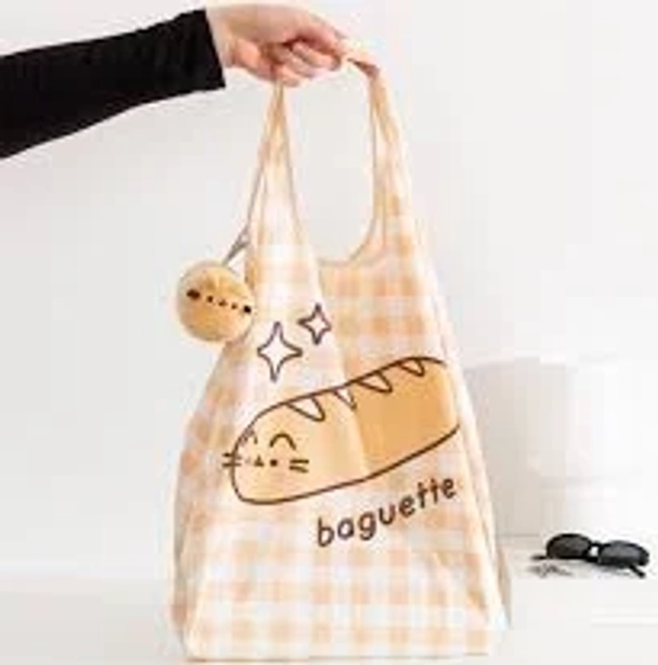 Pusheen Baguette Reusable Bag Keychain Plush