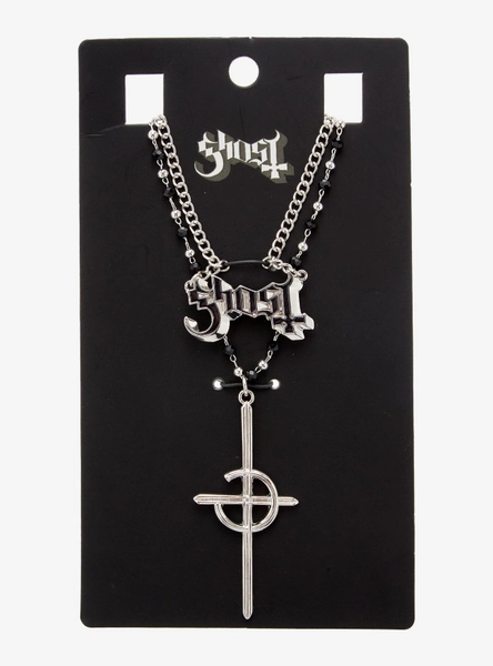 Ghost Rosary Necklace Set