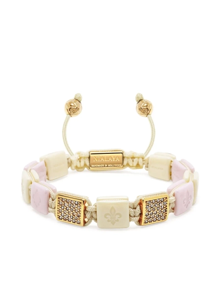 Nialaya Jewelry Ceramic Flatbead bracelet | XS