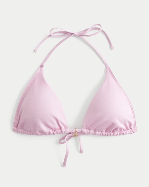 Shimmer Charm Triangle Bikini Top
