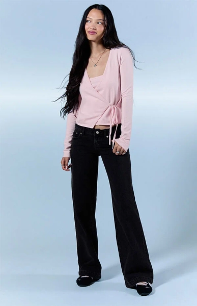 Kaia Ultimate Low Rise Baggy Jeans Black