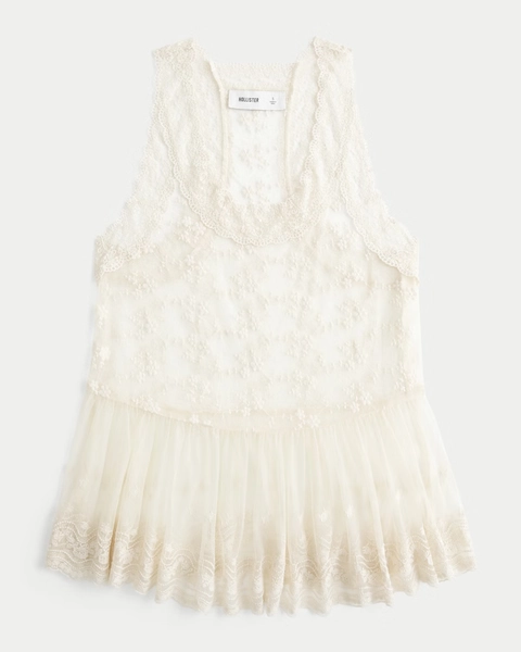 All-Over Lace Racerback Tank