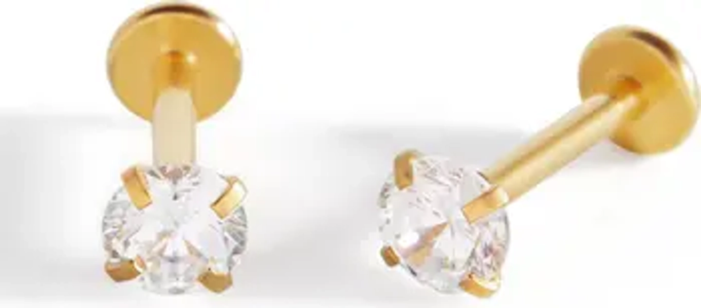 Crystal Sleeper Flatback Studs | 18g