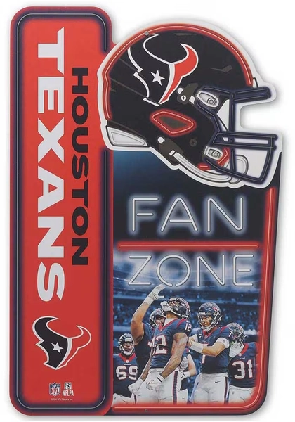 Houston Texans X-Metal Wall Design Sign - Red