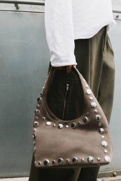 Studded shoulder bag