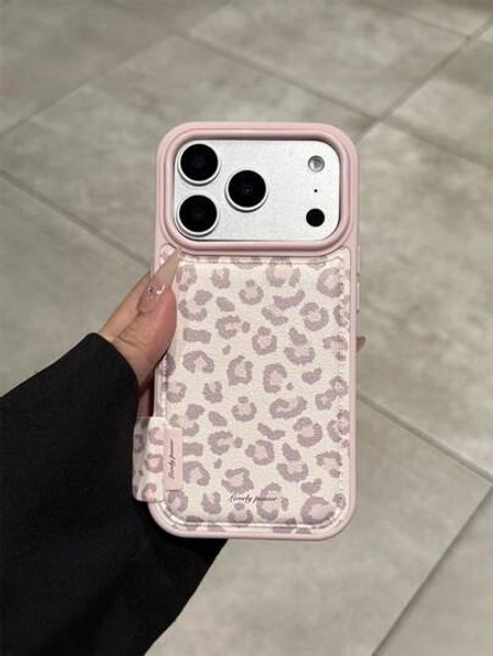 New 17 Pro Max Phone Case, Pink Leopard Print, High-End Full Coverage Protective Case, Silicone Material, Ultra-Thin Design, Compatible With IPhone 14/15/16/17 Pro, Designed For Women - Size iPhone 14 Pro Max