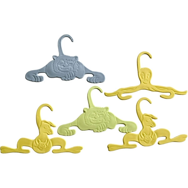 Vintage Baby Clothes Hangers Animals Hard Plastic