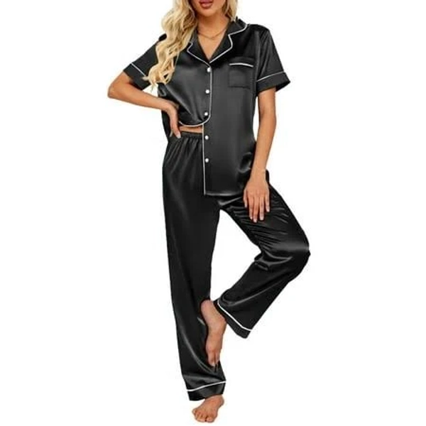 Women's Silk Satin Two-Piece Pajama Set