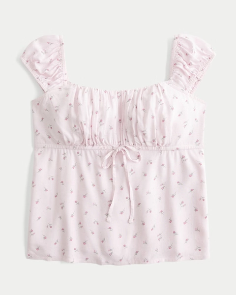 On/Off-the-Shoulder Scoop Babydoll Top