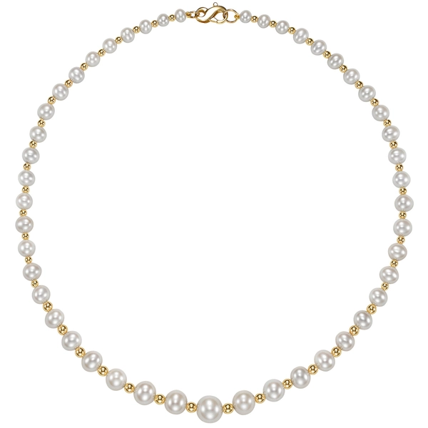 Freshwater Cultured 5-9mm Graduated Pearl Strand with 14kt Yellow Gold Bead and Clasp