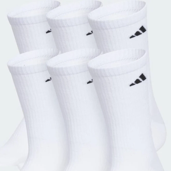 adidas Men's Superlite 3.0 6-Pack Crew Socks