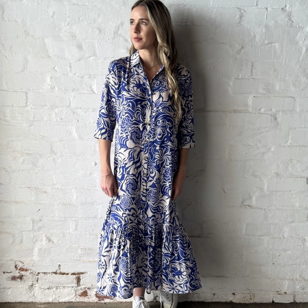 Mia Shirt Dress with Tier • His Apparel