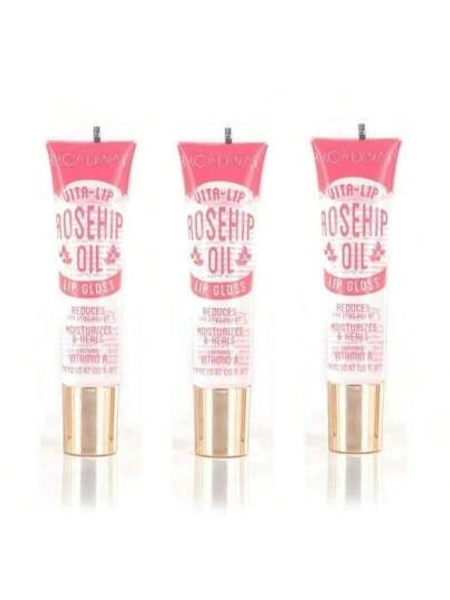 Ruby Kisses  Vita-Lip Tinted &Amp; Clear Lip Gloss Set (6 Pack) Ultra-Hydrating &Amp; Soothing Formula With Vitamins, High-Shine Non-Sticky Finish Lip Balm, 3 Pcs Watermelon + 3 Pcs Grape Seed