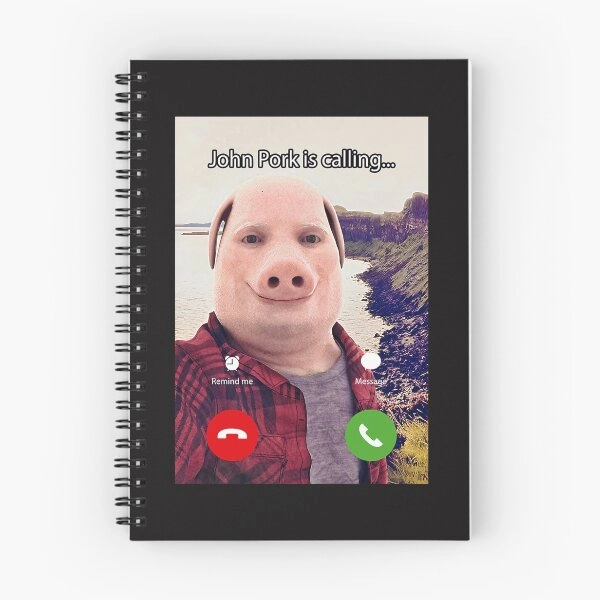 John Pork Is Calling Funny Answer Call Phone Journal