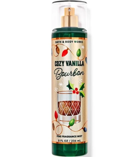 Bath & Body Works Bath and Body Works Cozy Vanilla Bourbon Fine Fragrance Mist 8 Fluid Ounce Body Spray