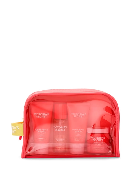 White Peach Mango Body Care Gift Set ft. Reusable Travel Bag