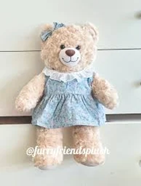 Build-A-Bear Standard plush clothing outfits - blue floral dress - FX20 - [in-stock]14inch