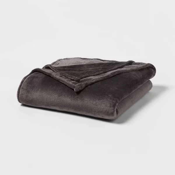 Full/Queen Microplush Bed Blanket Hot Coffee - Threshold™: Cozy Polyester, Machine Washable, No Fill