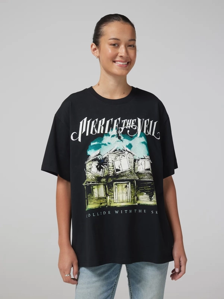 Pierce The Veil Collide House Overssized Tee  Black - Jay Jays Online