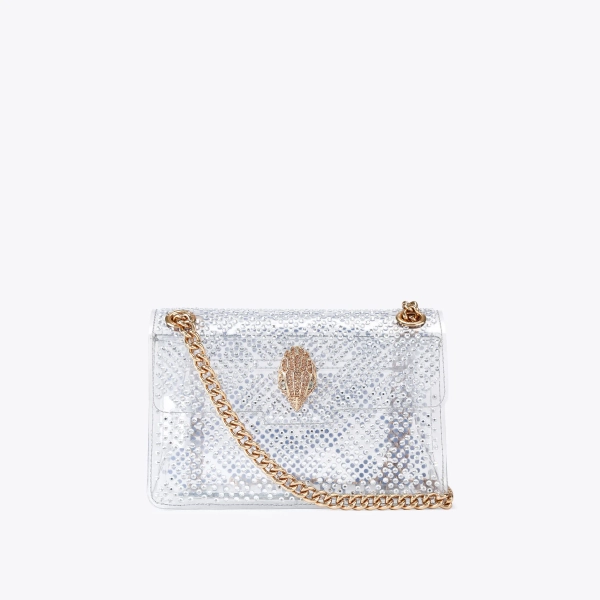 VINYL MINI KENSINGTON H Clear Crystal Shoulder Bag by KURT GEIGER LONDON