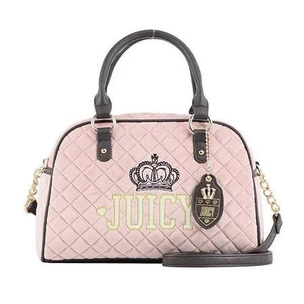 Juicy by Juicy Couture Crowing Glory Quilted Velour Bowler Satchel