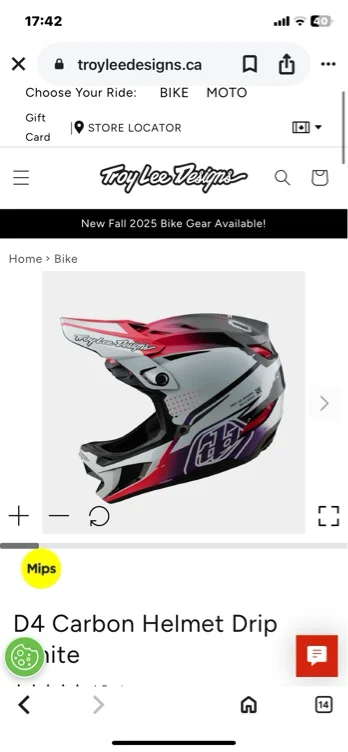 Casque Troy lee en carbone 