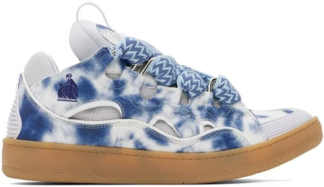 Lanvin Curb Washed Denim Sneakers