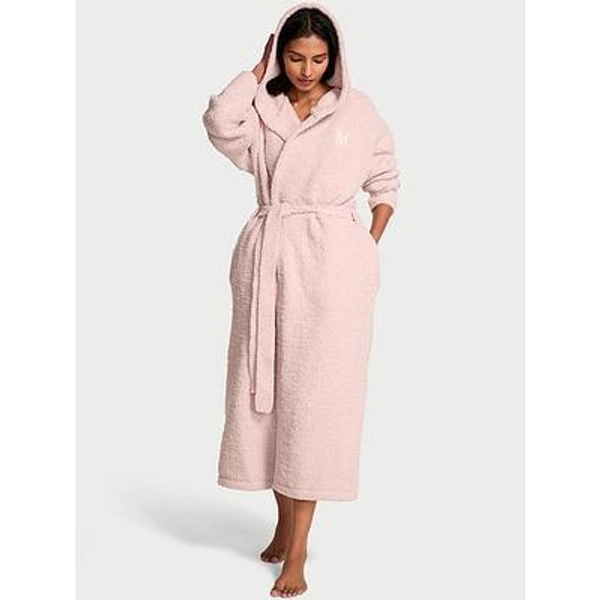 Cozy Chenille Hooded Long Robe