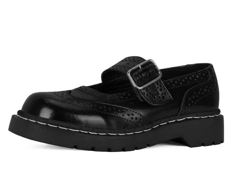t.u.k. shoes t1002 Brogue Mary Janes Black