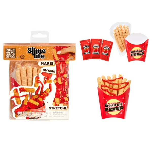 Slime Life French Fries DIY Slime Kit - Unboxing Ingredients to Make, Smash, and Stretch Your Food Slime, Ages 8+