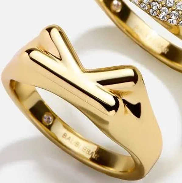 BaubleBar Mini Bubble Initial Ring