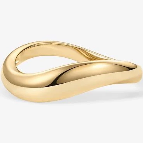 PAVOI Women's Maui Wavy Gold Ring
