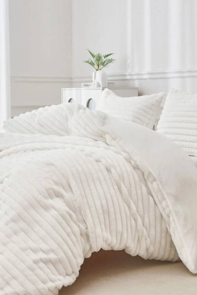 Super Soft Luxury Faux Fur Stripe Duvet