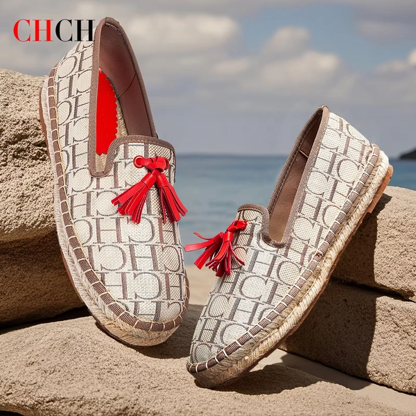 CHCH Women's Flat Shoes New Comfortable Vacation Fabric Casual Shoes Hemp Bottom Non slip Walking Shoes - AliExpress 322