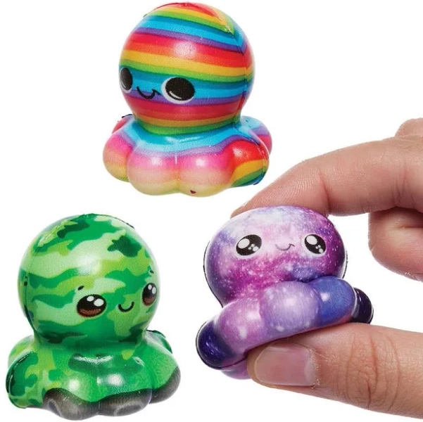 Mini Squishy Octopuses (Pack of 6)