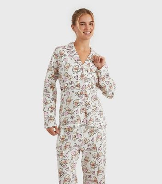 Skinnydip White Winnie the Pooh Shirt and Trousers Pyjama Set