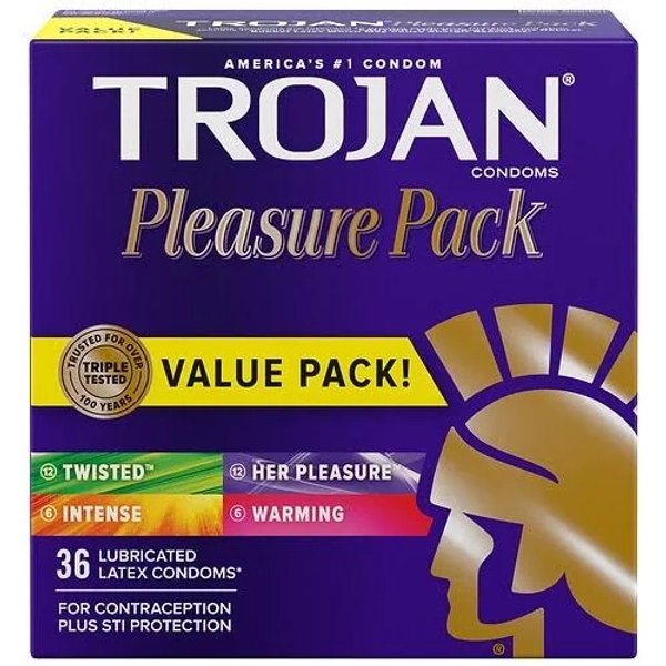 Trojan Pleasure Pack Assorted Latex Condoms