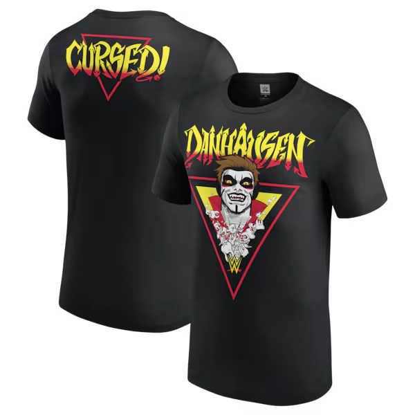 Men's Black Danhausen Cursed! T-Shirt