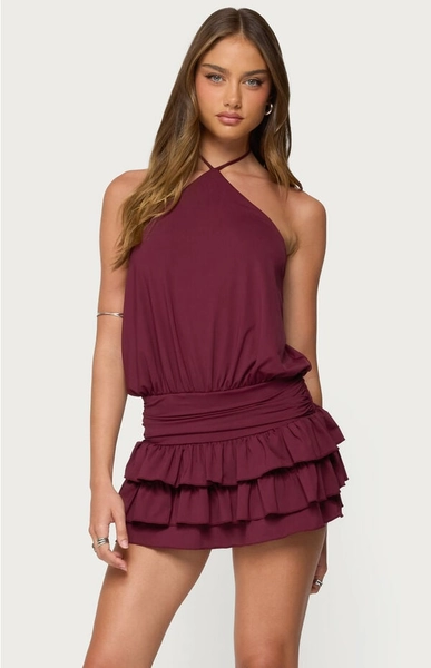 Fontella Ruffled Halter Neck Romper