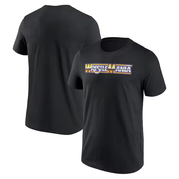 WWE Wrestlemania Logo T-Shirt - Black - Mens