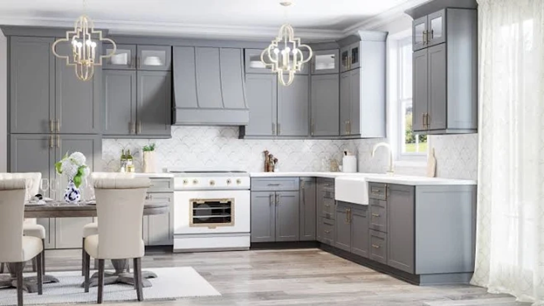RTA Direct 10 Foot Shaker Grey RTA Kitchen
