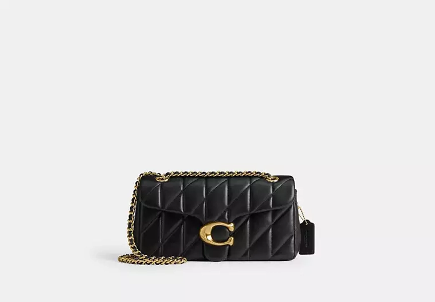 Laiton/Noir Sac épaule Tabby 26 avec matelassage Pillow