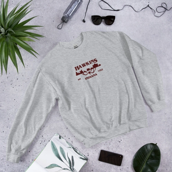 Hawkins Indiana Stranger Things Sweatshirt - Etsy Brazil