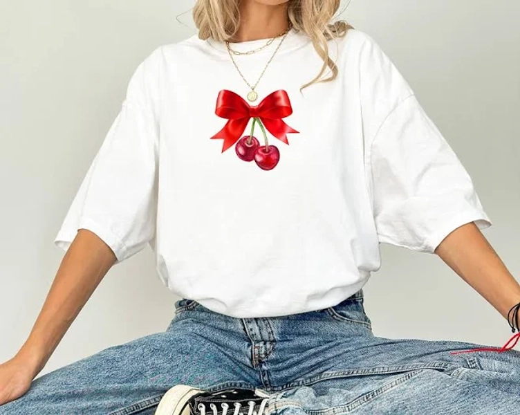 Gildan Cherry Bow T-Shirt