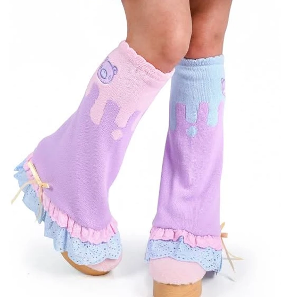 Gloomy Bear x My Violet Pastel Drip Legwarmers