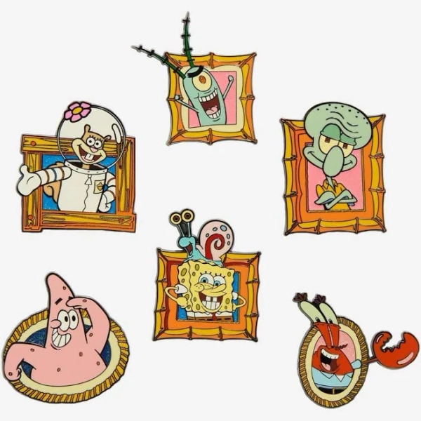 SpongeBob SquarePants Portrait Glitter Enamel Pin